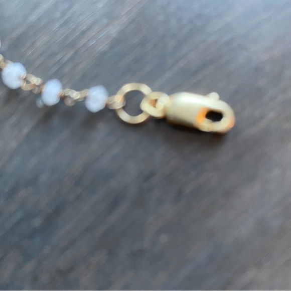 Moonstone and Gold Clad Sterling Silver Bracelet With 2.5 Tassel. 7.5” long - Picture 4 of 4